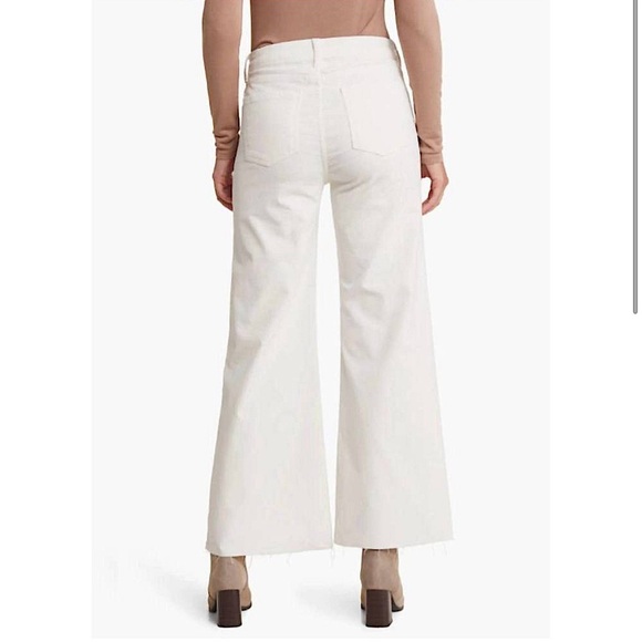 KUT FROM THE KLOTH meg high rise fab ab raw hem denim jeans in optic white - Picture 13 of 14